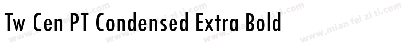 Tw Cen PT Condensed Extra Bold字体转换